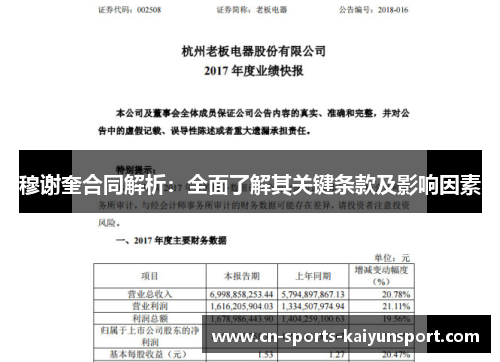 穆谢奎合同解析：全面了解其关键条款及影响因素