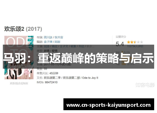 马羽:重返巅峰的策略与启示 马羽:重返巅峰的策略与启示